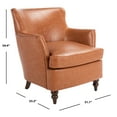 thumbnail image 3 of Safavieh Levin Traditional Wood and Fabric Dining Arm Chairs, Walnut, 3 of 6