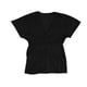 thumbnail image 2 of bar III Playera básica con frente torcido para mujer, negro, XXL, 2 of 2