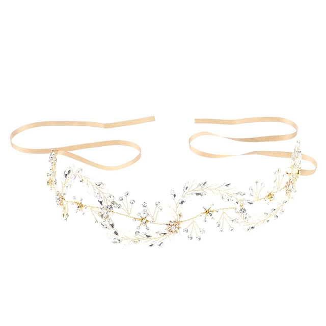 Diadema de cabellero Nupcial de Imitación Cinta Cuerda de Cabello Accesorio Decorativo para Boda Macarena Diadema nupcial de cristal