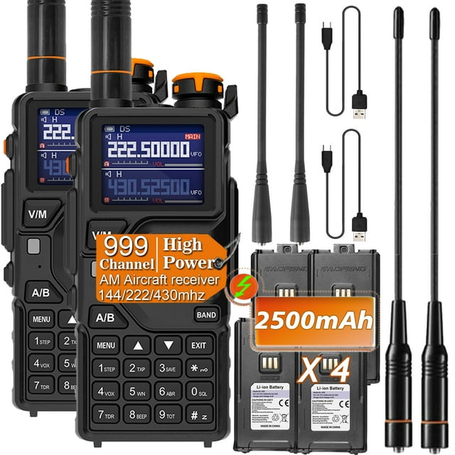Radios bidireccionales BAOFENG K5PLUS, radioaficionado tribanda, portátil