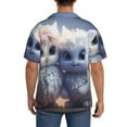 thumbnail image 3 of KLL Cute Animal Couple Print Men's Shirt Short Sleeve Button Down Summer Cuba Beach Shirts- X-Large, 3 of 5