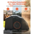 thumbnail image 3 of VEVOR Motorcycle Storage Shelter with Security Lock, 600D Oxford Flip-Up Garage Tent, Heavy-Duty All-Weather Motorcycle Cover with Ventilation Windows, 110 x 43 x 63 in Outdoor Vehicle Shelter, Black, 3 of 9