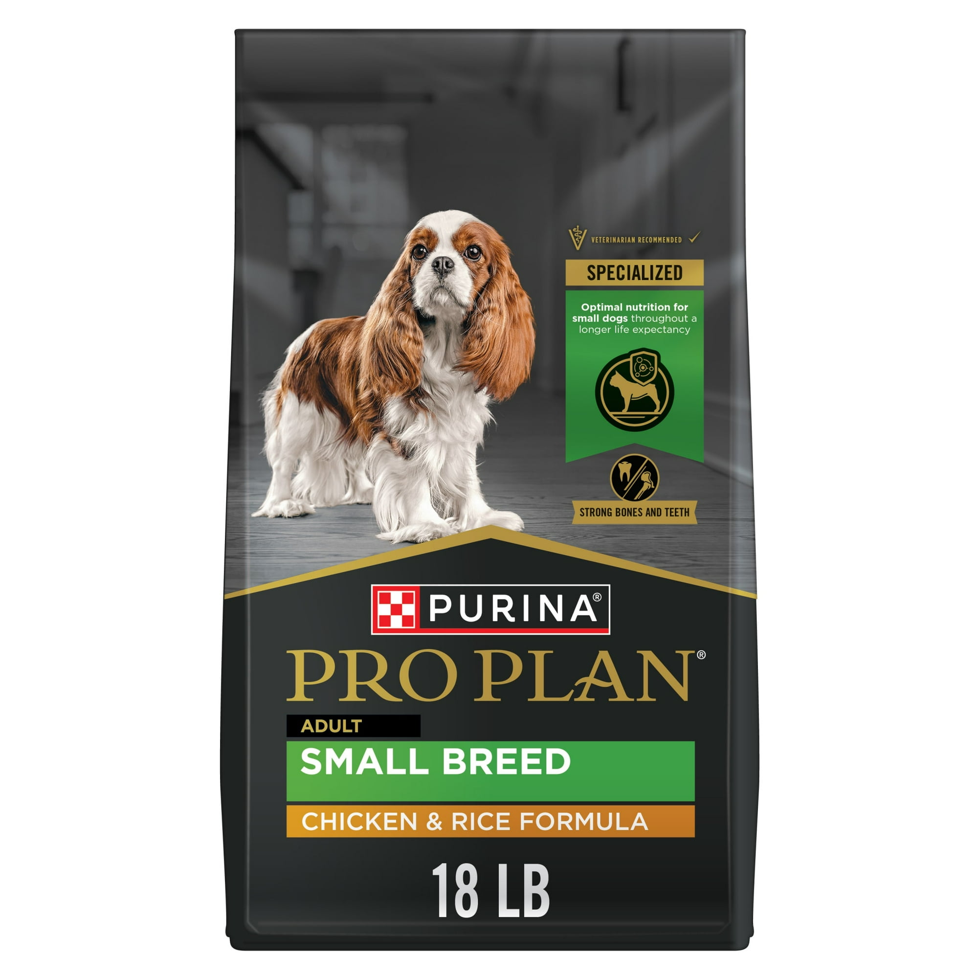Purina Pro Plan Dry Small Breed Dog Food Chicken and Rice Formula with Guaranteed Live Probiotics, 18 lb Bag