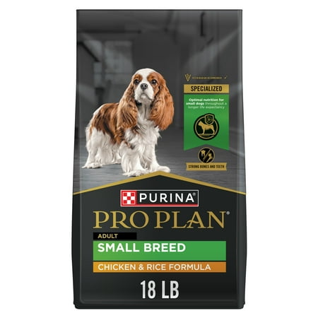 Purina Pro Plan Dry Small Breed Dog Food Chicken and Rice Formula with Guaranteed Live Probiotics 18 lb Bag