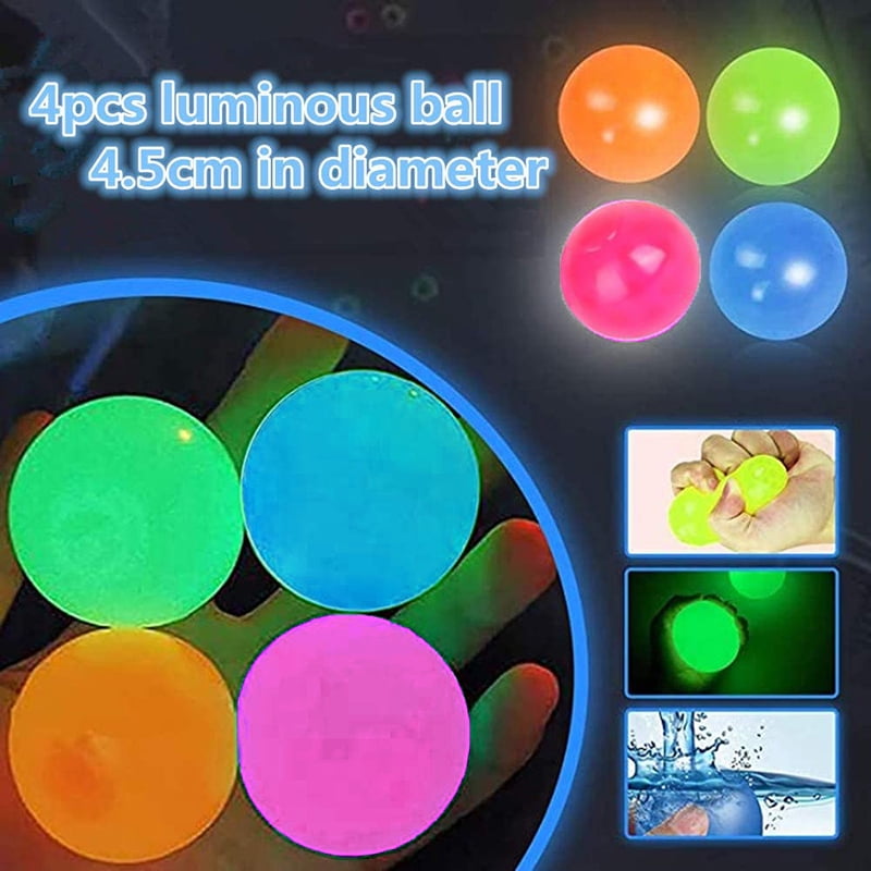 Details about   Sticky Balls for Ceiling Stress Relief Glow in the Dark Kids  Gift 