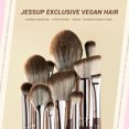 thumbnail image 2 of Jessup Makeup Brushes Set 15pcs Brown Make up Brushes Set Professional Premium Synthetic Foundation Eyebrow Concealer Blush Eyeshadow Contour Eyeliner Powder Blending Highlighter Brush, T498, 2 of 6