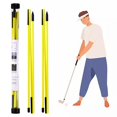 thumbnail image 4 of Dalazy 2Pack Golf Alignment Rods Golf Swing Golf Training Trainer  Equipment Sticks Yellow, 4 of 6