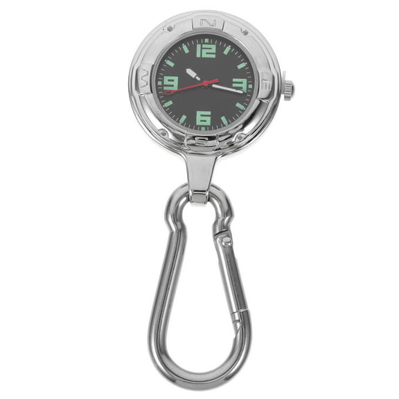 BESTYASH 1Pc Men's Black Alloy Pocket Watch Hanging Timepiece Simple Design for Students and Construction Work