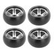 thumbnail image 2 of Neumáticos RC, neumático de goma duradero, neumático de rueda de 5 radios para Wltoys K969 K989 1/28 RC Color titanio Zulema Neumáticos de coche RC, 2 of 8