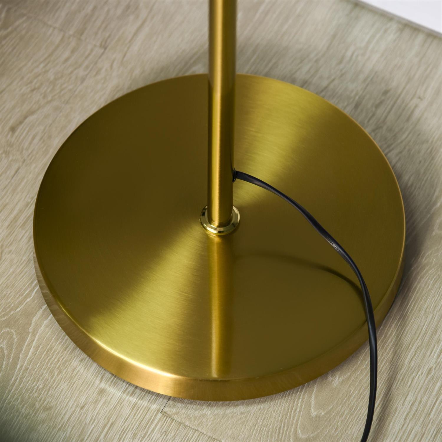 Demi Bonn 66" Modern 3-Light Floor Lamp for Living Room and Bedroom, Tree Standing Lamp with Globe Lampshades, Gold