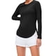 thumbnail image 1 of Camiseta deportiva informal de manga larga para mujer con protección solar UPF 50+, 1 of 8