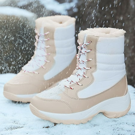 

Snow Boots Women Casual Ladies Shoes Lace-Up Shoes For Women Plus Size Ankle Boots Platform New Punk Botas Mujer Winter Footwear