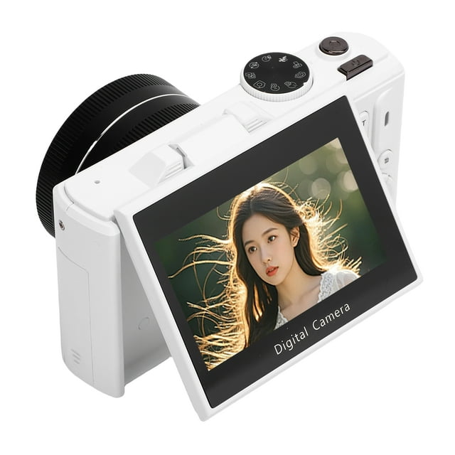 Cámara Digital De 5k 75MP, Cámara De Viaje De Selfie Zoom Wifi 18x, Cámara De Video De Enfoque Automático UHD, Pantalla De Flip De 3" 180, Con Una Tarjeta De Memoria De