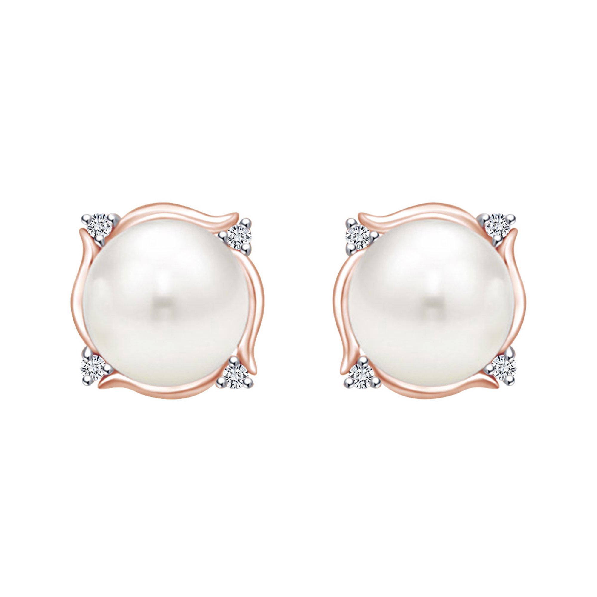 Freshwater Cultured Pearl Earrings 10K Rose Gold