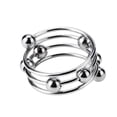 thumbnail image 2 of Stainless Steel Cock Ring, Metal Penis Ring with Sliding Beads Sex Toy for Men, 32MM, 2 of 6