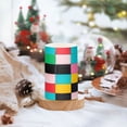 thumbnail image 2 of Yayeee Flameless Candles with Remote Flickering Battery Operated Multi Color Changing, Blue Checkered Pattern, 2 of 7