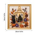 thumbnail image 2 of Halloween Diamond Art, Diy Framed Halloween Cat and Pumpkins Diamond Painting Kit, Halloween Cat Pearl Art Craft Kit for Halloween Wall Decor, Home Display and Halloween Gifts, 2 of 3