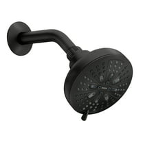 Moen Hydro Energetix Matte Black Showerhead with Eight Spray Functions, 200W0BL