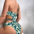 thumbnail image 4 of Vedolay Swimsuit Coverup For Women Women One Piece Mesh Swimsuits Vintage Tummy Control Bathing Suits,Green M, 4 of 5