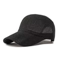 thumbnail image 2 of Helii Straw Baseball Cap for Women Breathable Summer Sun Hat, Lightweight Open Weave Visor Cap with Adjustable Fit, Outdoor UV Protection Casual Cap for Travel Beach Black,M, 2 of 4