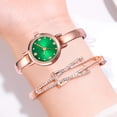 thumbnail image 3 of LVPAI Reloj de pulsera de cuarzo con correa de aleación delgada para mujer con diamantes de imitación (verde), 3 of 6