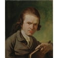 thumbnail image 2 of Jens Juel 12x14 Black Ornate Wood Framed Double Matted Museum Art Print Titled: Copper Sticker J.F. Clemens (1775 - 1779), 2 of 5