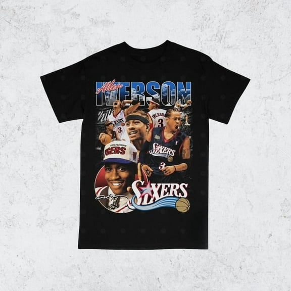 Vintage 90s Allen Iverson Tee Shirt Homage Retro Classic Graphic Tee Bootleg Bestseller Unisex Sport Sweatshirt Gift