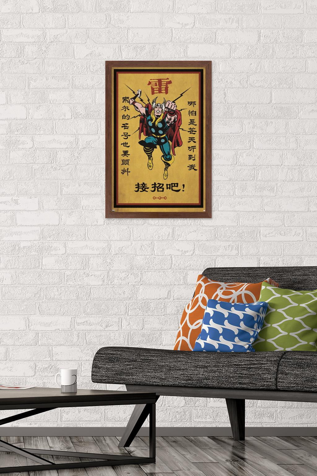 Marvel Modern Heritage - Thor Wall Poster, 14.725" x 22.375" Framed