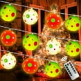 thumbnail image 5 of yulier Christmas Ball String Lights, 59 Inch 10 LED Plastic Christmas Balls String Lights Christmas Tree Decorations Xmas Holiday Party Home Indoor Outdoor Decor, 5 of 6