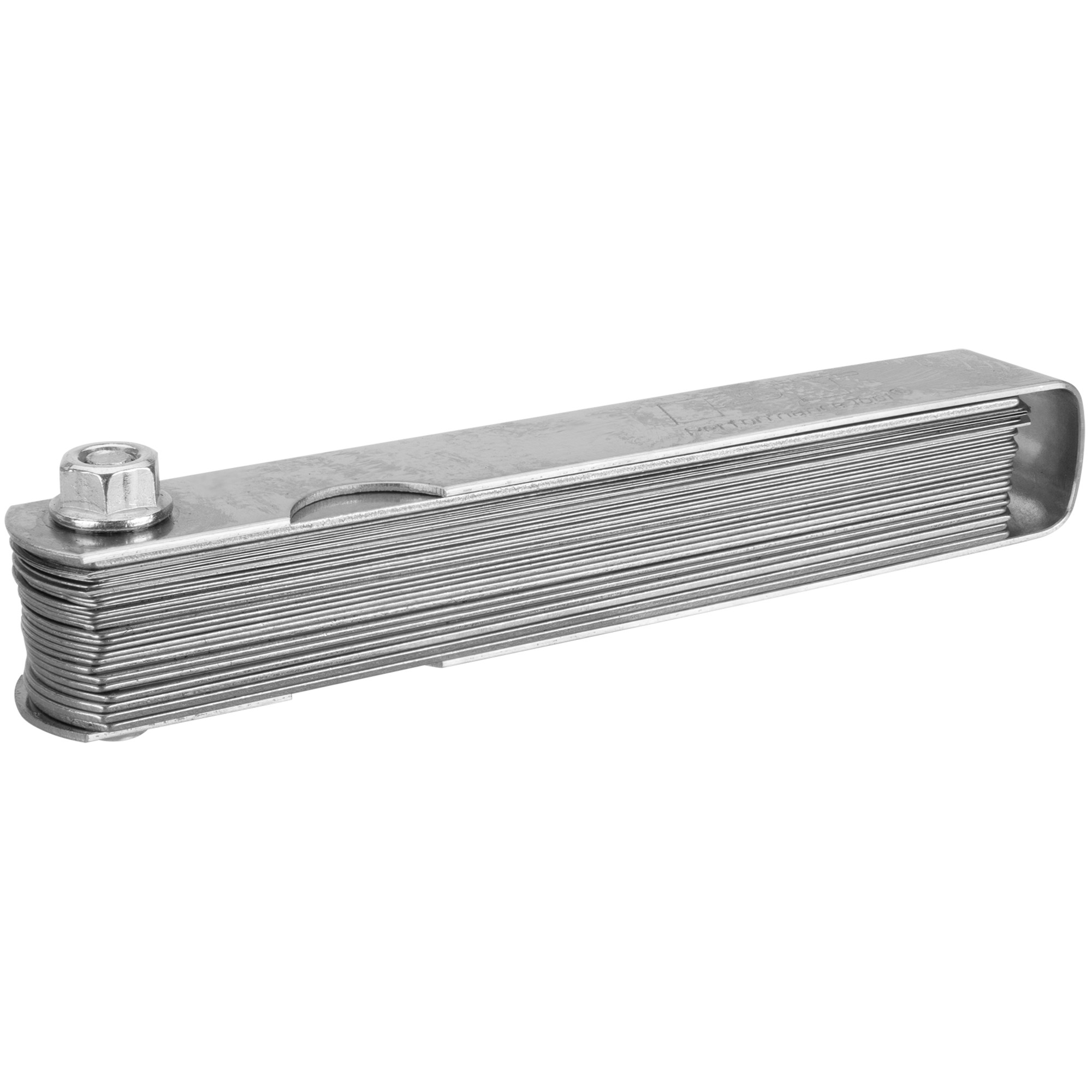 Performance Tool W125C: 32 Blade Metric and SAE Feeler Gauge Set with .010 Brass Blade for Transistorized Ignitions, 3-1/2 in. Long