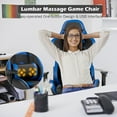thumbnail image 4 of Costway Adjustable High Back Racing Gaming Chair with Footrest and Massage Pillow, Blue, 4 of 11