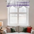 thumbnail image 2 of Purple Gray White Tie Up Valance Curtains for Windows, Kitchen Curtains Window Treatments, Retro Country Abstract Mottled Texture Short Window Shades Valances for Bedroom Bathroom Cafe 42"x12", 2 of 8