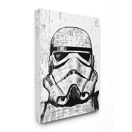 The Stupell Home Decor Collection Black And White Star Wars The Stupell Home Decor Collection Black And White Star Wars Stormtrooper Distressed Wood Etching Oversized Stretched