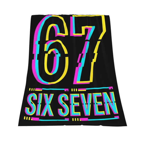 67meme Throw Blanket Cozy Plush Lightweight Warm Fuzzy Flannel Blanket Air Conditioning Blanket for Couch Sofa Bed Home Decor Gift 60x50