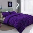 thumbnail image 2 of BedDecor 600 TC 3 Piece Pinch Pleated(Purple,Oversize King) 100% Egyptian Cotton Base Duvet Set, 2 of 5