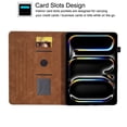 thumbnail image 2 of GSFY Case for 2024 iPad Pro 11 Inch 5th Generation(M4), Smart Premium PU Leather Wallet Stand Protective Shell with Auto Sleep Wake Feature for iPad Pro 11 5th Gen, Brown FLOWER, 2 of 8