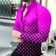 thumbnail image 3 of Camisa informal de manga larga para hombre, de primavera 2024, con estampado digital 3D de lunares y solapa de un solo pecho, camisa de fiesta 5XL, 14 colores, 3 of 5