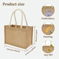thumbnail image 3 of 6Pcs Burlap Tote Bags Mini Burlap Beach Bags with Handles Portable Jute Tote Bag Reusable Burlap Bag Multipurpose Burlap Hand Bags for Shopping Trips Beach Tours School Outdoor, 3 of 9