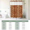 thumbnail image 5 of Leopard Texture Print No Hook Shower Curtain with Snap in Liner, Orange Yellow Retro Farmhouse Double-Layer Waterproof Fabric Shower Curtains for Bathroom Hotel Bathtub, Mesh Top & Long 72"x96", 5 of 9