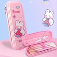 thumbnail image 3 of Large Cartoon Pencil Case for Children Dustproof Multipurpose Stylish Pencil Box Stationery Organiser Supplies, 3 of 5