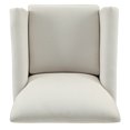 thumbnail image 3 of Weston Home Tribeca Modern Accent Chair, White Linen, 3 of 6