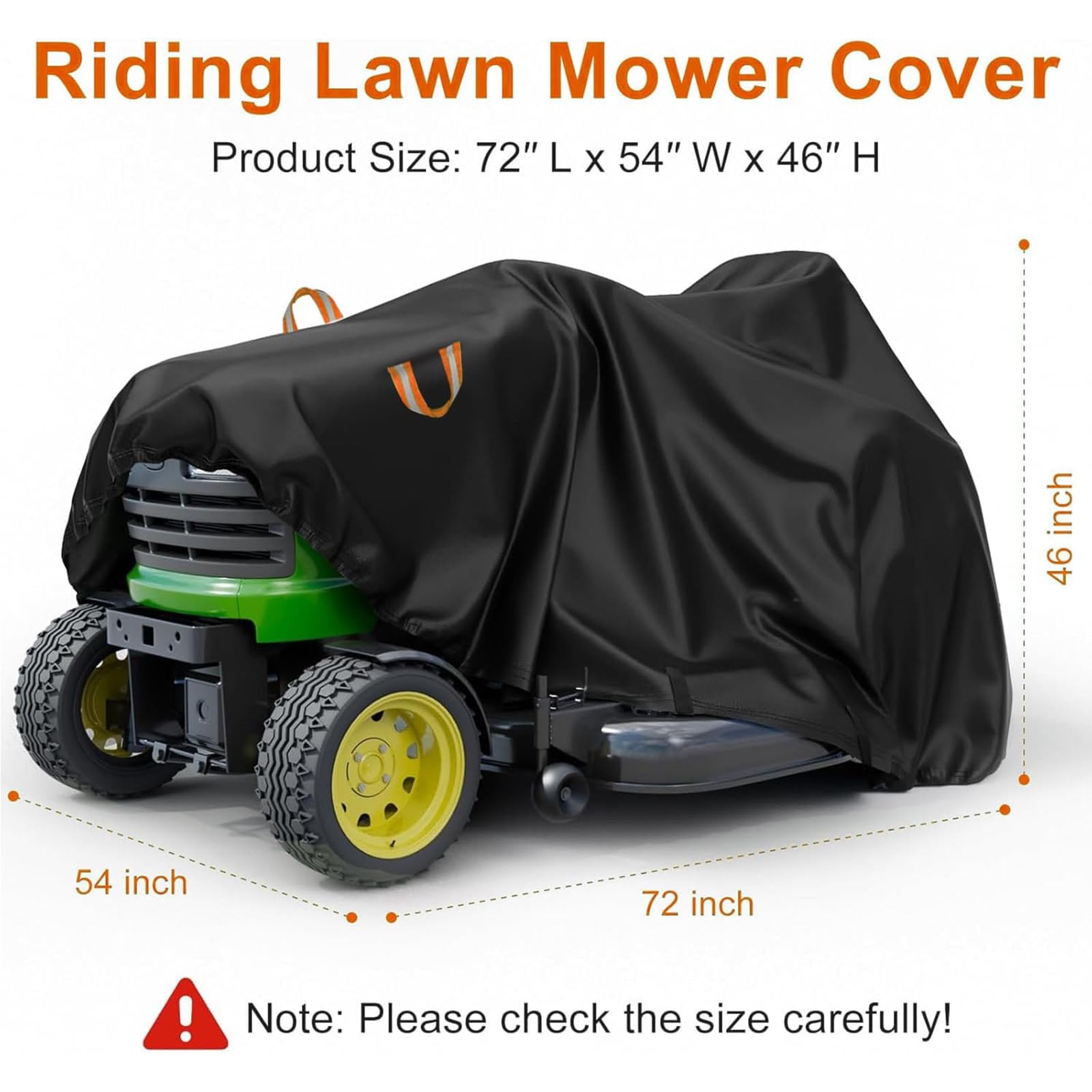 Che Yi Bao Riding Mower Cover- 54" Lawn Tractor Mower Covers, 600D Heavy Duty&Waterproof Universal fit for John Deere/EGO/Toro/Craftsman/Husqvarna/Honda