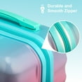 thumbnail image 6 of Zimtown 24" Luggage with Hardside Spinner Wheels, Checked-Medium TSA Look Suitcase, Green Pink Gradient, 6 of 13
