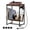 Brown, variant on 2 Tier Record Player Stand End Table Vinyl Storage with Charging Station Wheels