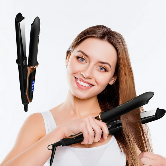Produits de Beauté en Liquidation, Cadeaux de Beauté pour Femmes, Fer à Friser Professionnel à Longues Poils, Double Usage, Température Réglable à Quatre Positions, Grand Gamme d'Applications, Adapté à la Plupart des Cheveux