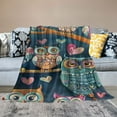 thumbnail image 2 of Creowell Rainbow Owl Blankets,Cozy Flannel  Blanket on for Home Bedroom Living Room Office Dorm, Soft Comfort Lightweight Throw Blankets for Adults and Kids  50x60in, 2 of 6