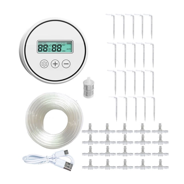 TFixol Home Indoor Automatic Irrigation System Set Lazy Intelligent Automatic Watering Device Set Bonsai Plants Automatic Sprinkler Irrigation System Set Plant Irrigation Controller
