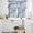 Blue, variant on Marble Blue Kitchen Curtains Sets for Windows 36 Inch Length, Modern Abstract Ink Painting Luxury Rod Pocket Window Treatments Tier Curtains and Valances Set for Bedroom/Bathroom