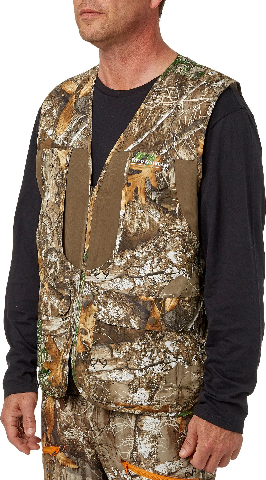 Field & Stream Men's Size Medium RealTree Edge Camouflage Front Loader Vest NWT 