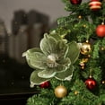 thumbnail image 3 of Bwiyojiz Christmas Decorations Powder Flocking Flower High-end Fabric Decoration Simulation, Gifts for Yourelf, Green, 3 of 6